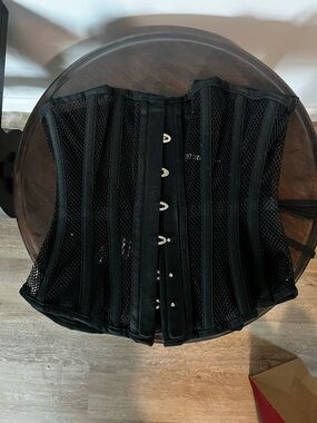 Black Mesh Waist Cincher Corset - Women Intimates & Shapewear